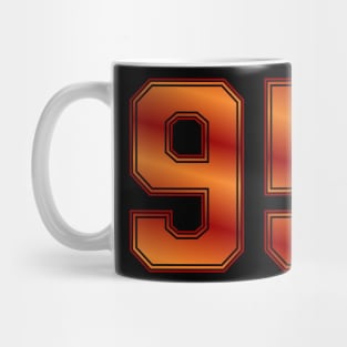 95 || Sports Wear || Number | Red Orange Mug